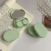 Série de cores creme com espelho ~ ins Caixa para lentes de contato Caixa de cuidados complementares Caixa para lentes de contato portátil B100 Simples
