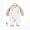Mono para Bebé 2021 Otoño e Invierno Ropa para Recién Nacidos Peinado Cálido Ropa para Bebés Niños y Niñas Soporte de Envío Directo Mangas Largas