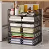 Organizador de archivos para debajo del escritorio, estante multicapa para almacenamiento de archivos y documentos tamaño A4, organizador de escritorio para clasificar y ordenar