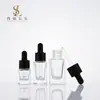 Botella Cuadrada de 10 ml para Sérum con Gotero Pequeño, Botella de Fondo Grueso de 20 ml para Aceites Esenciales para Productos de Cuidado de la Piel, Botella Dispensadora de Líquido Original de 30 ml