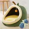 Nido de gato otoño e invierno cama de gato semicerrada nido cálido para mascotas cama para perro lavable universal para todas las estaciones nido pequeño para mascotas perro pequeño