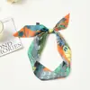Pañuelo de Seda Pequeño Largo Estrecho Corto para Mujer, Estilo Francés Retro, Primavera y Otoño, Cinta para Atar Bolsos, Diadema, Decoración de Serpentina, Pañuelo Delgado