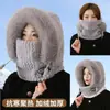 Sombrero Lei Feng Cálido de Invierno con Forro de Felpa, Gorro Integrado con Máscara Gruesa a Prueba de Frío y Calentador de Cuello, Cubrecabezas Resistente al Viento para Exteriores y Ciclismo