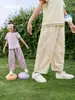 Pantalones jellybaby para niños grandes pantalones largos de verano para niños estilo fino pantalones casuales para niñas pantalones de zanahoria antibacterianos para niñas