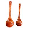 Fabricante Kemu Cuchara de Madera, Sin Pintar ni Encerar, Cuchara de Madera con Mango Largo para Uso Doméstico, Cuchara para Gachas, Cuchara para Hot Pot, Se Puede Colgar