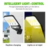 Nueva luz solar de calle exterior transfronteriza con sensor de movimiento, luz de pared LED con control remoto, luz de jardín impermeable