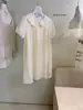 Wgwe9781 Guangzhou Shisanxing Moda Feminina 2026 Novo Estilo Coreano Gola Boneca Solto Versátil Vestido de Manga Curta Verão