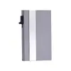 Plataforma Extranjera Más Vendida Caja de Tarjetas de Aleación de Aluminio con Bloqueo Rfid Portatarjetas Automático Emergente con Logo Láser