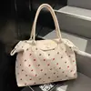 Bolsa de Viagem Portátil Transfronteiriça, Bolsa de Ombro Leve, Bolsa Esportiva Fitness de Veludo Morango, Bolsa de Bagagem Transversal de Grande Capacidade