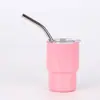 Amazon Juego de 3 oz de Acero Inoxidable Mini Copa de Vino Taza para Coche Taza con Popote de Doble Pared Termo Taza Portátil para Coche