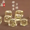 Beibeifu Cristal Citrino Natural Cubo de Azúcar Cubo Amarillo Limón Pieza Tallada Accesorios para Joyería DIY Venta al por Mayor