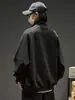 Nueva Chaqueta Unisex Gris con Cuello Alto Holgada para Uso Diario con Flores Estilo Básico Versátil para Viajes y Escuela