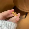 Anel de Borboleta Popular do Xiaohongshu para Mulheres, Design de Nicho de Luxo Leve, Anel Aberto Ajustável para o Dia a Dia, Mesmo Estilo Visto em Transmissões ao Vivo