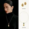 Colar e Brincos de Citrino Natural com Design de Nicho para Mulheres, Luxo Leve, Estilo Étnico de Alta Qualidade, Brincos para o Dia a Dia, Corrente para Suéter