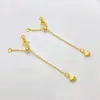 Cadena de Extensión Portaperlas Ajustable de Color Duradero Rellena de Oro de 14K Cadena de Cola de Corazón de Melocotón Cadena de Extensión para Pulsera Collar DIY Joyería