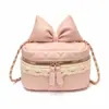 Bolso Cubo de Encaje Bordado con Lazo de Gama Alta 2026, Bolso Cruzado con Cadena Estilo Chanel para Padre e Hijo, Bolso para Labial