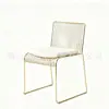 Silla de comedor moderna minimalista de alambre de hierro hueco adecuada para restaurantes comerciales, cafeterías, banquetes, fiestas y empresas de alquiler de muebles
