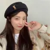 Boina Octogonal Dulce Metálica Estilo Primavera y Otoño para Mujer, Nuevo Moda Estilo Coreano Retro Celebridad de Internet Gorra Newsboy Painter