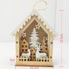 Suprimento Transfronteiriço Artesanato de Madeira de Natal Iluminação Casa Iluminação Cabana Pingente Decorações de Árvore de Natal