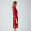 Vestido bordado de marca de ropa de mamá Primavera y Otoño Nuevo Retro Francés de Corte Festivo Versátil Vestido de Encaje