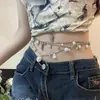 Cadena de Cintura Bohemia Europea y Americana con Borla de Disco Estilo Retro Étnico Colgante de Campanilla Accesorios de Cintura para Danza del Vientre