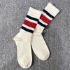 Marca de Moda cityboy Estilo Japonés Calcetines Rayados de Línea Gruesa para Pareja Algodón Deportivo Retro Media Caña Calcetines de Hombre Ins Trendy