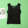 Seda Pura 32 Malha Linda Costas Sutiã Peça Única Sem Usar Roupa Íntima Renda Colete Top Feminino Fino Verão