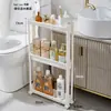Prateleira de Armazenamento com Fenda 12/16/24cm Banheiro Vaso Sanitário Gabinete Móvel para Fendas Cozinha Prateleira Estreita ao Lado da Geladeira