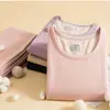 Traje de ropa interior térmica para hombre y mujer cuello redondo ropa de otoño pantalones largos ropa cálida para hombre otoño e invierno