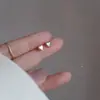 Pendientes Pequeños de Plata 925 con Lazo y Perla 2024 Nueva Moda Elegantes Diseño de Nicho Versátiles para Mujer