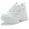 Artículo popular de comercio exterior: zapatillas blancas para mujer que aumentan la altura, zapatillas de papá versátiles para el verano, zapatillas deportivas transpirables casuales para primavera y otoño