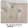 Nuevas Decoraciones de Arte de Uñas Apiladas con Diamantes de Zirconia Blanca, Bolas de Diamante Hechas a Mano, Diamantes Brillantes de Arte de Uñas de Huevo de Paloma de Ángulo Recto Full Diamond