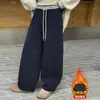 Pantalones Casuales de Forro Polar para Niñas Talla Mediana y Grande Ropa Nueva para Niños Pantalones Deportivos de Forro Polar para Niñas Pantalones Sueltos de Plátano
