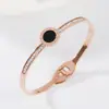 Pulseira de Aço Titânio Ouro Rosa Design de Nicho Joias Femininas Rede Social Estilo Frio Pulseira Não Desbota Joias
