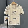 Camiseta de manga corta japonesa de verano 2025 para hombre, estilo Harajuku, estilo Hong Kong, holgada y de media manga, de marca de moda.