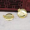 Yiwu hilo dorado conservador del color chapado en oro DIY bandeja redonda material de accesorios para broche de metal cubierta redonda imperdible B251