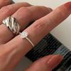 Moda coreana Elegante Versátil de Alta Gama Diseño de Nicho Diamante Cuadrado Zirconia Extremadamente Fina Anillo para Mujer estilo ins Lujo Ligero