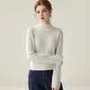 Nuevo Modelo 2026 Suéter 100% Cachemira Pura para Mujer, Suéter de Punto de Cuello Semi Alto, Capa Base Otoño e Invierno, Manga Larga de Cachemira