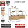25 años nuevo estante de almacenamiento para cafetera de suelo de cocina de estética japonesa microondas horno horno almacenamiento almacenamiento lateral