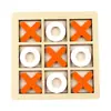 Tablero de Madera Xo Tres en Raya Entrenamiento de Pensamiento Lógico para Niños Tablero de Nueve Cuadrículas Juego de Mesa Juguete Educativo Juego Interactivo Padres e Hijos