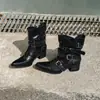 Primer encuentro: Botines Elegantes de Punta Fina con Tacón Grueso 2026 - Impresionantes Botines Cortos, Botas Hasta la Rodilla, Nueva Colección Otoño/Invierno, Botas de Montar con Tacón Grueso