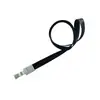 Exclusivo transfronteiriço flip dobrável dupla face transparente preto horizontal plástico suporte para crachá de identificação etiqueta atacado