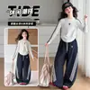 Sudadera para niña 2026 primavera y otoño nuevo estilo deportivo casual versátil top de manga larga y conjunto de pantalones casuales rectos de pierna ancha