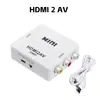 Conversor HDMI Caixa Branca Pequena Faixa Completa HDMI para Sinal de TV AV Conversor de Áudio HDMI para VGA