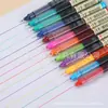 Nuevo Bolígrafo de Gel Líquido Directo de 12 Colores Secado Rápido Punta de Aguja Bolígrafo de Carbono Gran Capacidad Bolígrafo de Color Líquido Directo