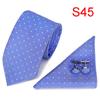 AliExpress EBAY 7.5cm corbata de negocios set de corbata para hombre boda corbata de poliéster caja de regalo fabricantes
