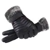 Guantes de Cuero para Hombre Invierno Ciclismo Forrados de Felpa Engrosados Cálidos Pantalla Táctil A prueba de Viento a Prueba de Frío Antideslizantes Impermeables Exteriores Guantes para Mujer