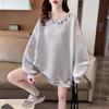 Vestido de Principios de Primavera Sentido del Diseño Nicho Suéter para Mujer Primavera y Otoño Estilo Coreano Suelto Delgado Largo Medio Top Waffle Chaqueta