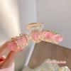 Novo Transparente Rosa Pêssego Clip Soft Girl Japonês Sweet Girl Hairpin Shark Clip Acessórios de Cabelo Headwear Atacado