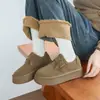 Cyber Celebrous Quente Antiderrapante Aumentou Sapatos de Algodão de Sola Grossa Femininos Inverno Forrado de Lã 2024 Novos Sapatos Bocken Vintage Birkken Espessados